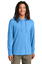 Allmade® Unisex Tri-Blend Hoodie Tee - Azure Blue - XS